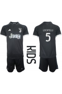 Fotbalové Dres Juventus Manuel Locatelli #5 Dětské Třetí Oblečení 2023-24 Krátký Rukáv (+ trenýrky)